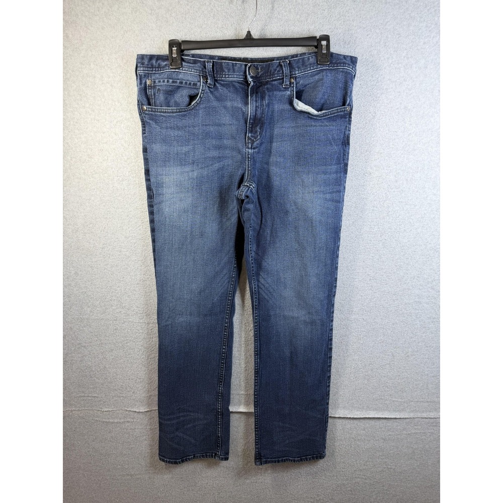Marc Anthony Jeans Mens 38x32 Blue Denim Regular Fit Straight Leg Stretch Pants